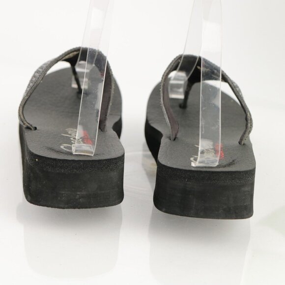 Skechers Womens Vinyasa-Stone Candy Sandal Size 9 Black Thong Flip Flop Slide - Picture 6 of 11